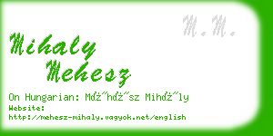 mihaly mehesz business card